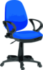 Blue Desk Chair With Wheels Clip Art
